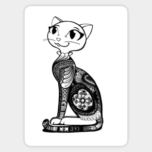 Cat with motifs Sticker